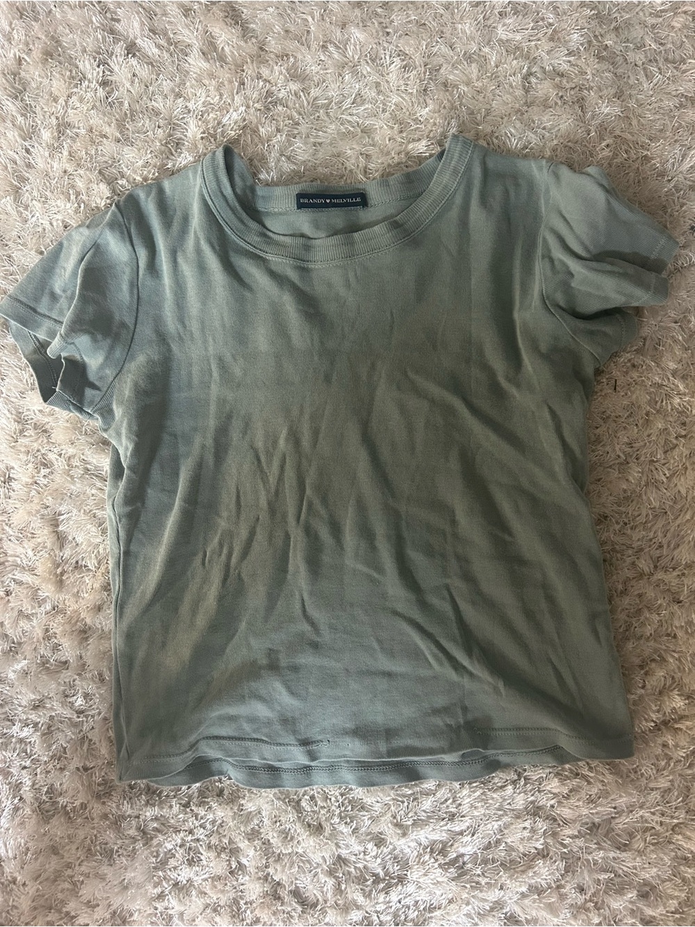 Brandy Melville Green Baby Tee